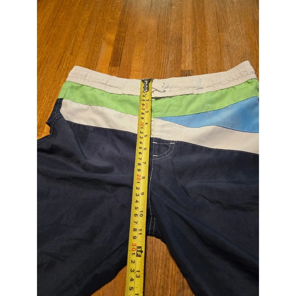 OP Ocean Pacific Boy Large 10-12 Blue Saphire Colorblock Board Short Swim Trunk